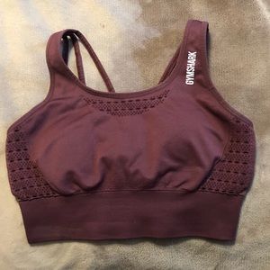 Berry Red Gymshark Sports Bra